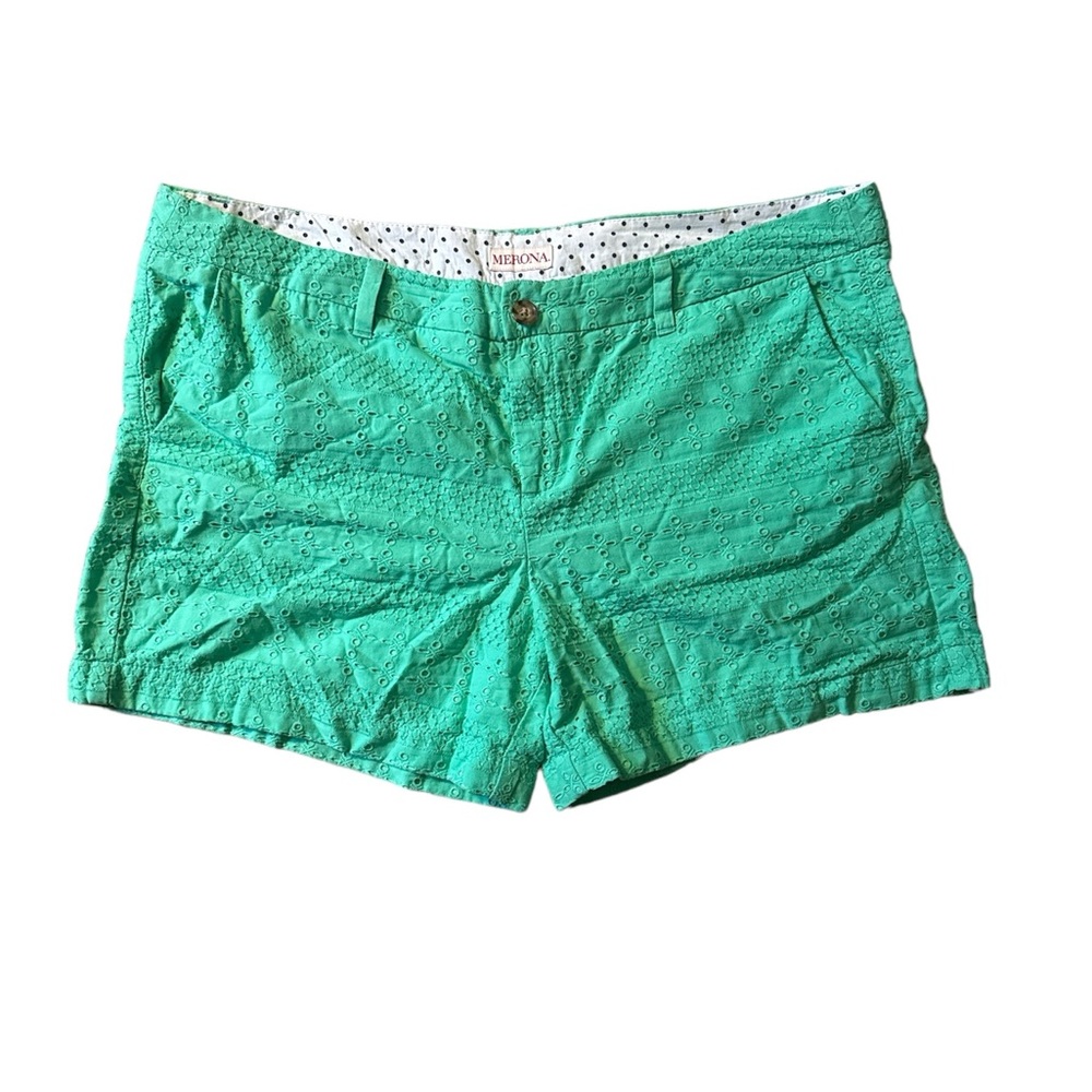 Merona Mint Green Cotton Shorts Size 16